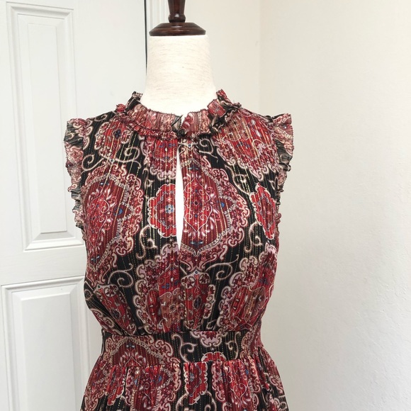 Kate Spade Metallic Medallion Silk Dress - Picture 3 of 11
